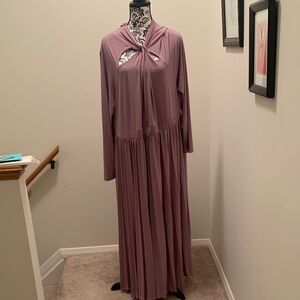 Eloquii Mauve Twisted Keyhole Maxi Dress